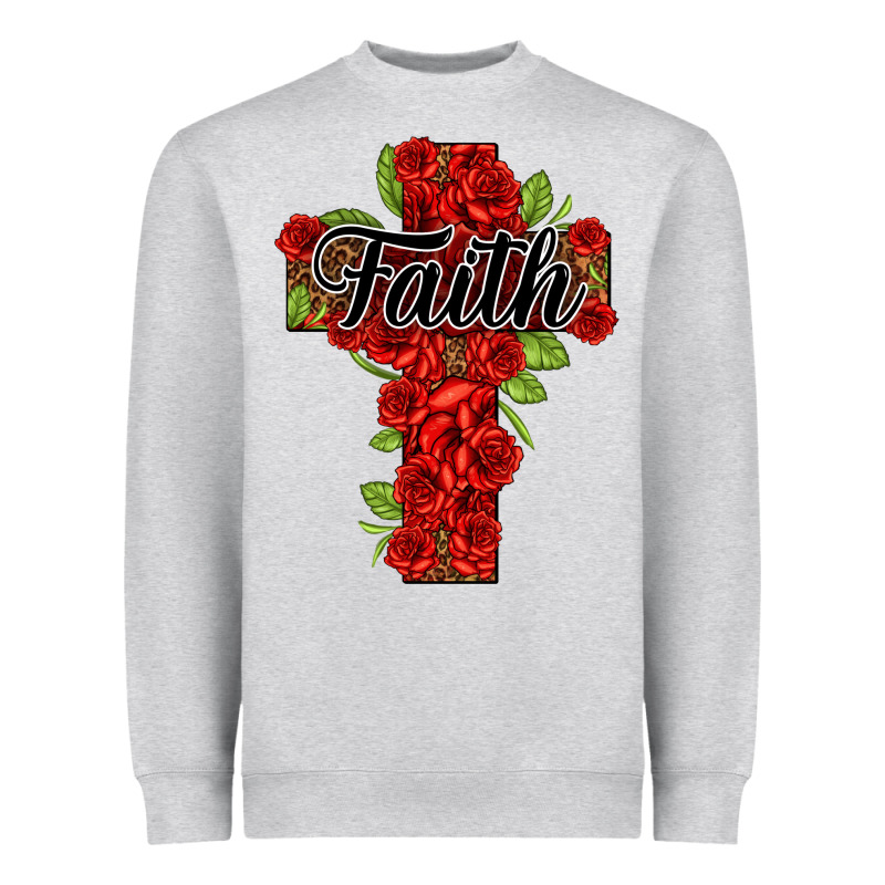 Faith Floral Cross Heavyweight Sweatshirt by NancyCooperArtShop | Teevron