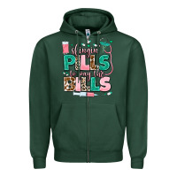 Sports Green slingin' pills to pay the bills Zipper Hoodie - MaliasSmallBusiness