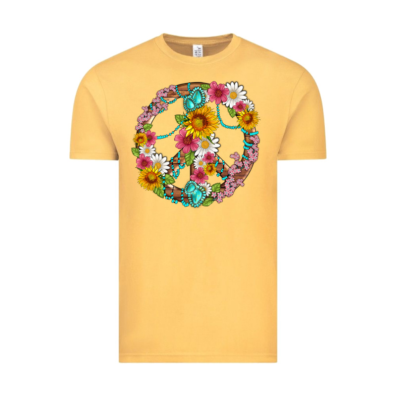 Floral Peace Sign With Gemstone Vintage Tee by Artiststas | Teevron