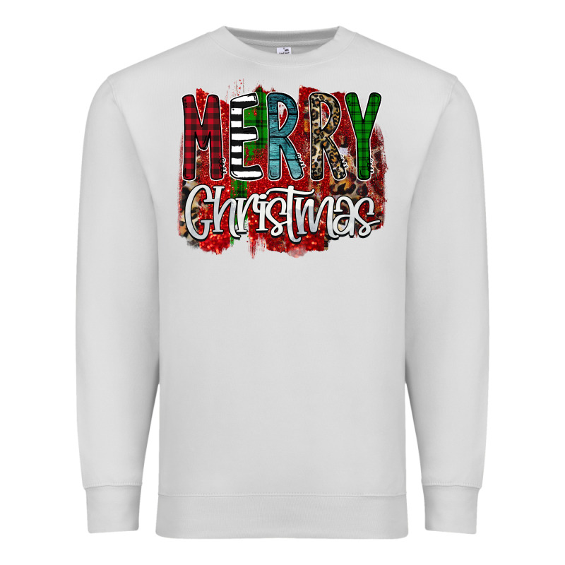 Merry Christmas Buffalo Plaid Leopard Premium Sweatshirt by Bettercallsaul | Teevron