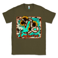 Army Green capricorn turquoise cowhide Classic Tee - RanaPortraitStore