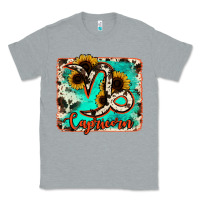 Heather Grey capricorn turquoise cowhide Classic Tee - RanaPortraitStore