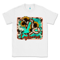 White capricorn turquoise cowhide Classic Tee - RanaPortraitStore