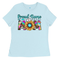 Baby Blue proud nurse mom Ladies Tee - JahusDesignShop