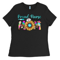 Black proud nurse mom Ladies Tee - JahusDesignShop