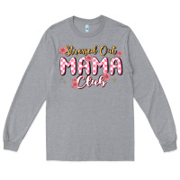 Heather Grey stressed out mama club Long Sleeve Tee - MaliasSmallBusiness
