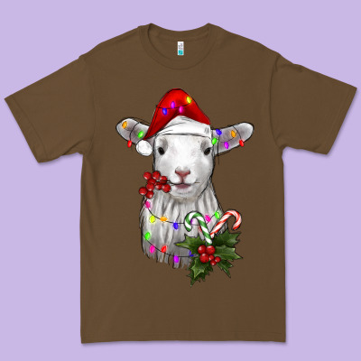 Christmas Baby Sheep Premium Tee Designed By Ranaportraitstore