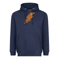 Navy Western Vintage Pattern Lightning Heavyweight Hoodie - Bettercallsaul