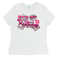 White pink its my birthday Ladies Tee - Zillion Design Studio