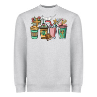 Heather Grey faith coffee cups Heavyweight Sweatshirt - NancyCooperArtShop