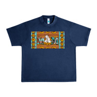 Navy mom goat sunflowers license plate Urban Heavy Tee - Artiststas