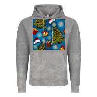 Cloud Rock christmas trees and bells seamless pattern Vintage Hoodie - BundleAndBundleShop