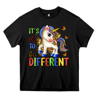 Black it's ok to be different Heavy Core Tee - Zillion Design Studio