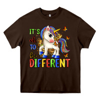 Chocolate Brown it's ok to be different Heavy Core Tee - Zillion Design Studio