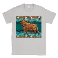 Moon Dust turquoises gemstones cowhide highland cow Classic Tee - BarkalooDesign