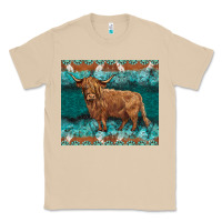 Mushroom turquoises gemstones cowhide highland cow Classic Tee - BarkalooDesign