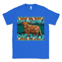 True Royal turquoises gemstones cowhide highland cow Classic Tee - BarkalooDesign