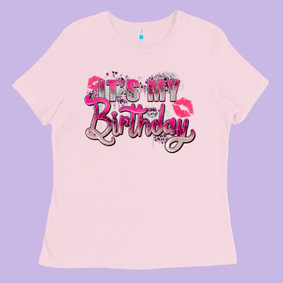 Pink Its My Birthday Ladies Tee Designed By Zillion Design Studio