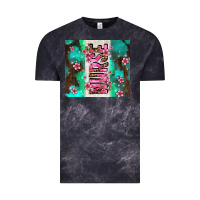 Cloud Black pink floral nurse with flowers Vintage Tee - AdoDesignShop