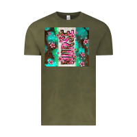 Vintage Olive pink floral nurse with flowers Vintage Tee - AdoDesignShop