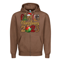 Chestnut family christmas 2023 Zipper Hoodie - MaliasSmallBusiness