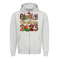 Dove Grey family christmas 2023 Zipper Hoodie - MaliasSmallBusiness