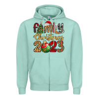 Seafoam family christmas 2023 Zipper Hoodie - MaliasSmallBusiness