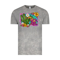Cloud Rock cactus peace sign flowers and tie dye Vintage Tee - Artiststas