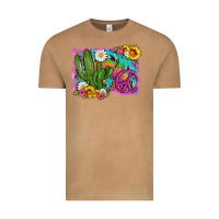 Vintage Camel cactus peace sign flowers and tie dye Vintage Tee - Artiststas