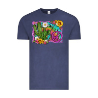 Cactus Peace Sign Flowers And Tie Dye Vintage Tee | Teevron