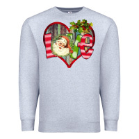Heather Grey Love Christmas Premium Sweatshirt - Bettercallsaul
