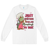 White waiting for my sourdough to rise Long Sleeve Tee - MaliasSmallBusiness
