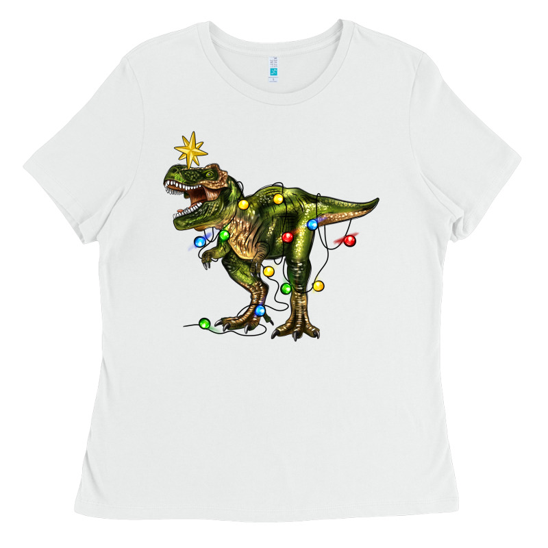 Tree Rex Christmas Ladies Tee by Zillion Design Studio | Teevron
