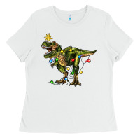 White tree rex christmas Ladies Tee - Zillion Design Studio