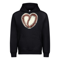 Black Baseball ball heart Urban Hoodie - HowdyJamesFarm
