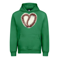 Emerald Baseball ball heart Urban Hoodie - HowdyJamesFarm