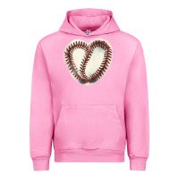 Fuchsia Pink Baseball ball heart Urban Hoodie - HowdyJamesFarm
