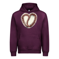 Mauve Wine Baseball ball heart Urban Hoodie - HowdyJamesFarm