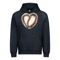 Navy Baseball ball heart Urban Hoodie - HowdyJamesFarm