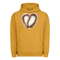 Pigment Peanut Butter Baseball ball heart Urban Hoodie - HowdyJamesFarm