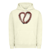 Pigment Pistachio Baseball ball heart Urban Hoodie - HowdyJamesFarm