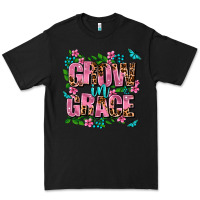 Black grow in grace Premium Tee - AdoDesignShop