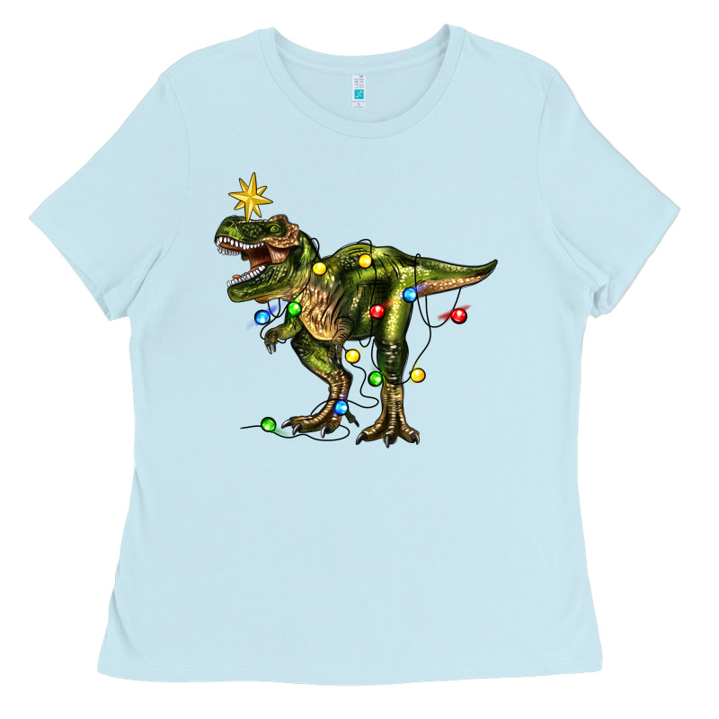 Tree Rex Christmas Ladies Tee by Zillion Design Studio | Teevron