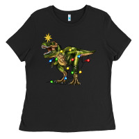 Black tree rex christmas Ladies Tee - Zillion Design Studio