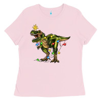 Bubblegum Pink tree rex christmas Ladies Tee - Zillion Design Studio
