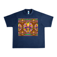 Navy mardi gras sunflowers fleur, de lis glitter leopard background Urban Heavy Tee - Artiststas
