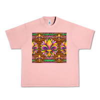 Salmon mardi gras sunflowers fleur, de lis glitter leopard background Urban Heavy Tee - Artiststas