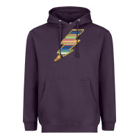 Plum Yellow Aztec Patterned Lightning Heavyweight Hoodie - Bettercallsaul