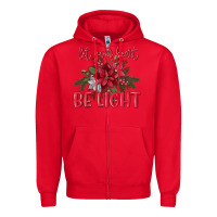 Red Let your heart be light Zipper Hoodie - MaliasSmallBusiness