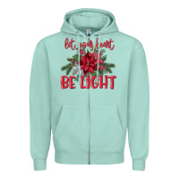 Seafoam Let your heart be light Zipper Hoodie - MaliasSmallBusiness